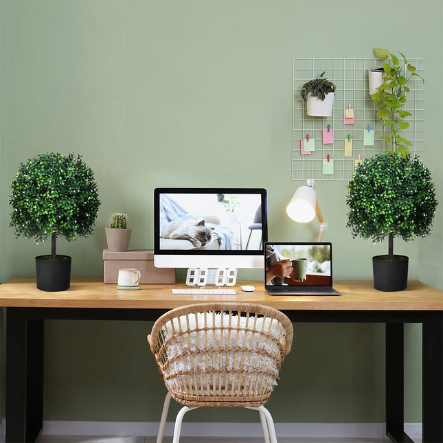 Lambu Artificial Boxwood Topiary Ball Tree-1975420332667965446