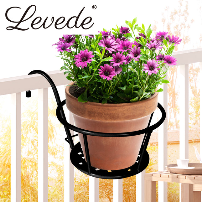 Levede 1x Flower Holder Plant Stand Black-1975420370047602694
