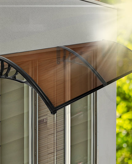 Mountview Window Door Awning Outdoor 1M X 2.4M Brown 1x2.4M-1973193988160753670