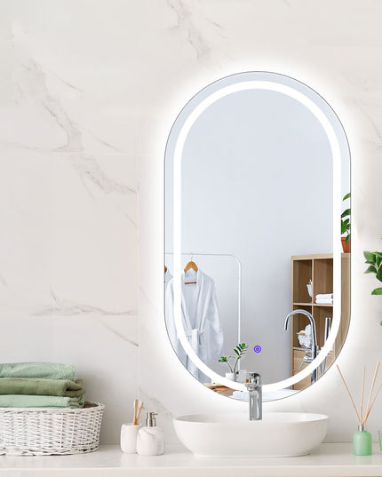 EMITTO LED Wall Mirror Oval Anti-fog 50x90cm-1975420500956024838