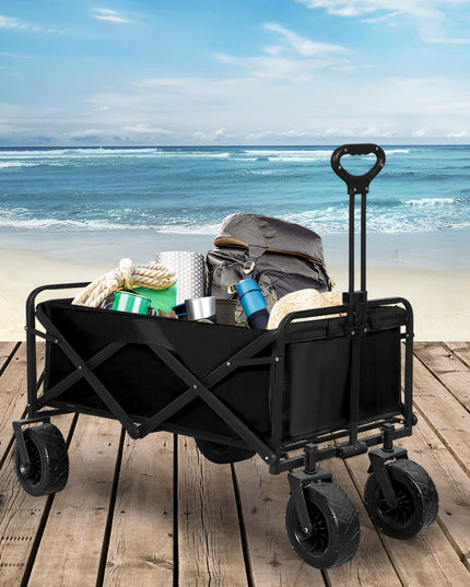 Lambu Garden Camping Trolley Outdoor Black-1975420372195086342