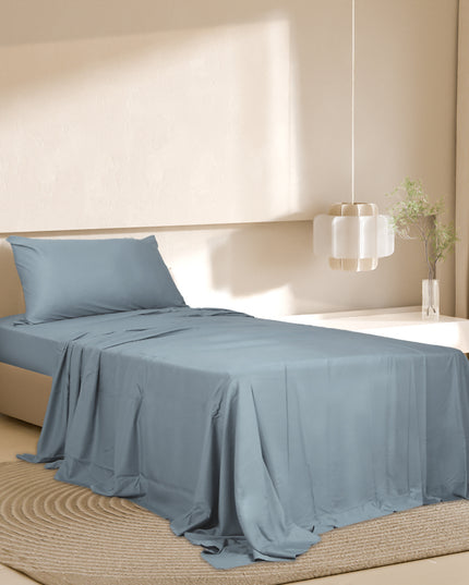 Dreamz 3pcs Sinigle Size 100% Bamboo Bed Sheet Set in Grey Colour Single-1973194027796926470