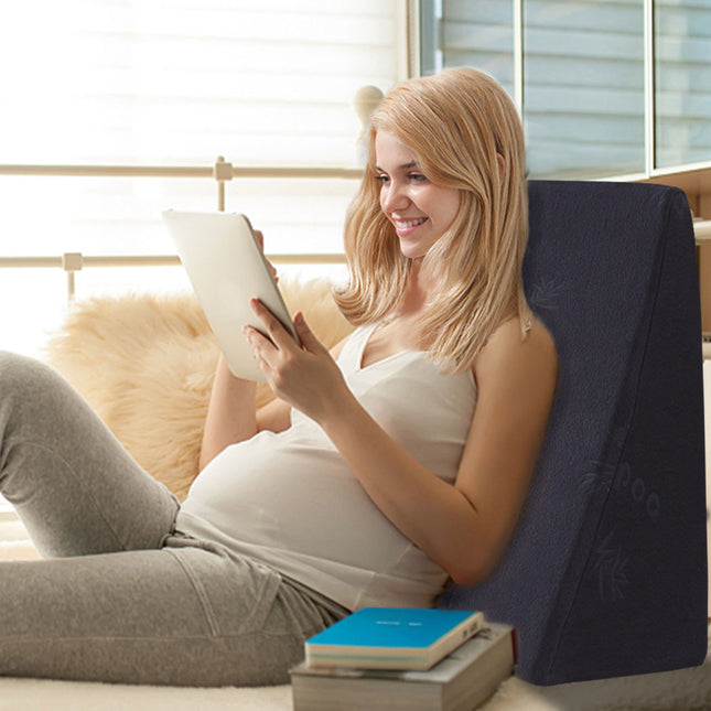 Cool Gel Memory Foam Bed Wedge Pillow With Cover-1973193472395579400