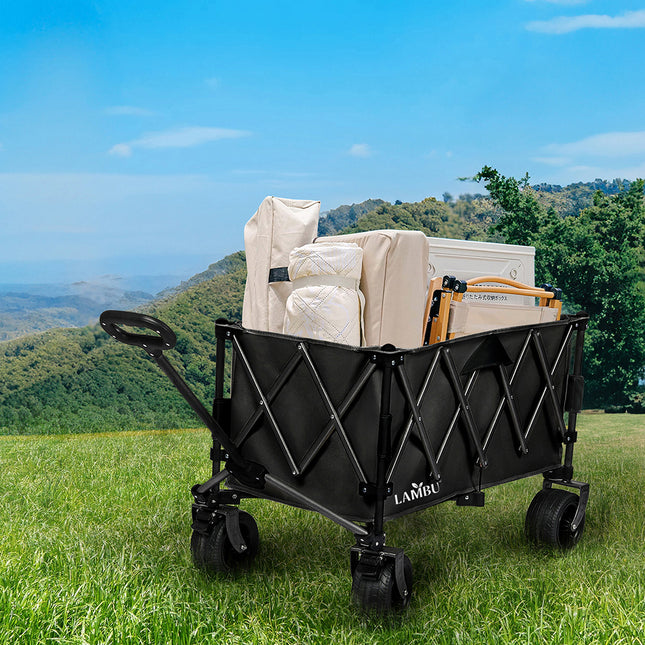 Lambu Folding Wagon Cart Black-1975420333225807879