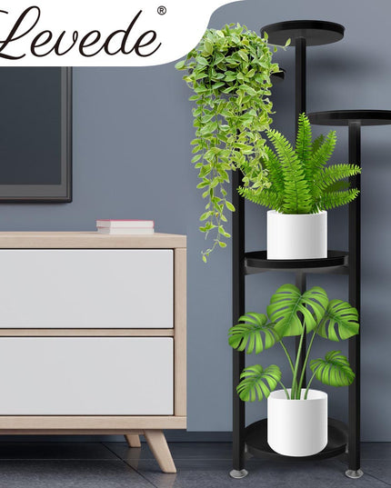 Levede Plant Stand Outdoor Indoor Flower Black Large-1973193773248811015