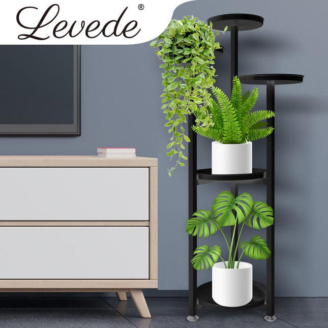 Levede Plant Stand Outdoor Indoor Flower Black Large-1973193773248811015