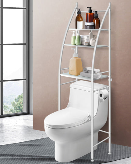 Dutxa 3 Tier Over Toilet Storage Shelf White-1973193893990240263