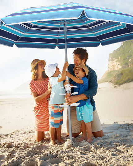 Mountview 2.2M Outdoor Beach Umbrellas Sand Blue-1973193499629195271