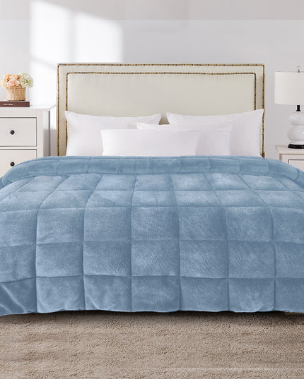 DreamZ Quilt Doona Comforter Blanket Blue King-1973193699538112519