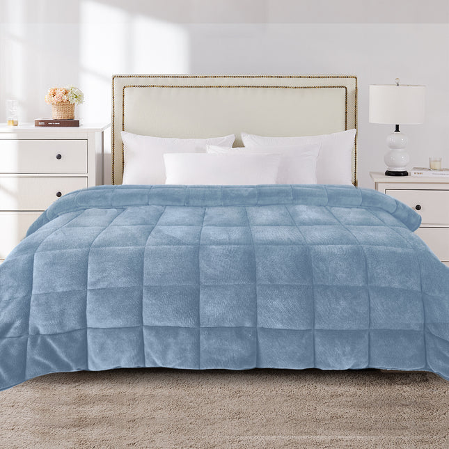 DreamZ Quilt Doona Comforter Blanket Blue King-1973193699538112519