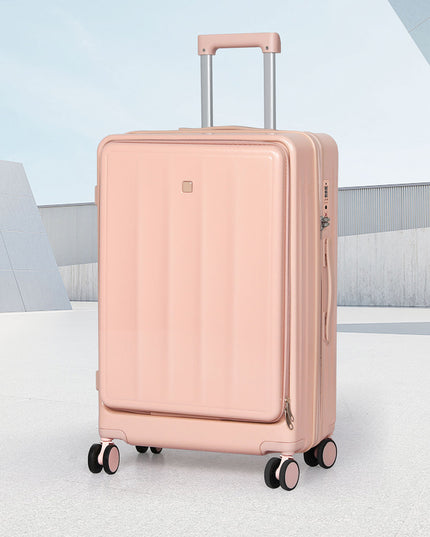 Slimbridge 26" Luggage Trolley Travel Hard Pink-1975420322798768135