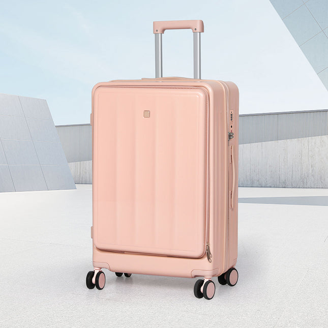 Slimbridge 26" Luggage Trolley Travel Hard Pink-1975420322798768135