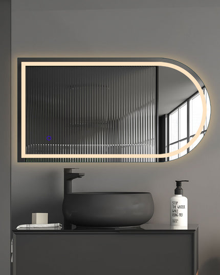 EMITTO LED Wall Mirror Arch Anti-fog 50*90cm 50x90-1973193814797586439
