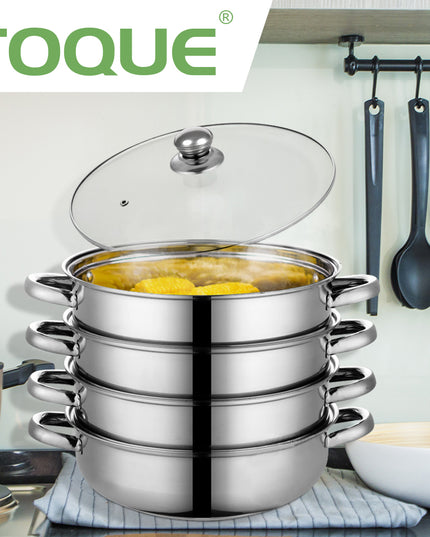 TOQUE Stainless Steel Steamer Meat Vegetable-1973193931898359815