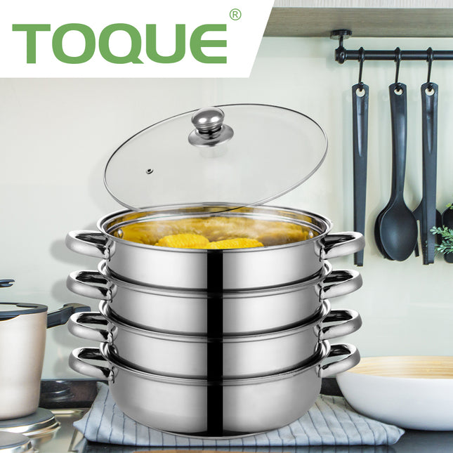 TOQUE Stainless Steel Steamer Meat Vegetable-1973193931898359815