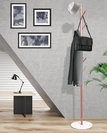 Levede Coat Rack Hat Clothes Stand Hanger Rose Gold Rose Golden-1973193816286564359