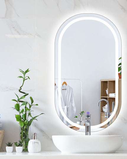 EMITTO LED Wall Mirror Oval Anti-fog 60x100cm-1973193813379911687