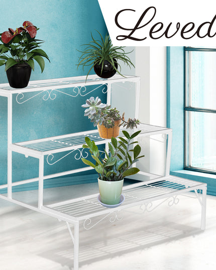 Levede 3 Tier Rectangle Metal Plant-1973193770019196935