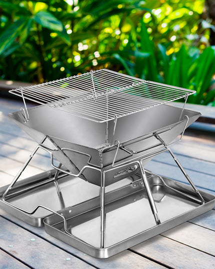 Levede Folding BBQ Portable Charcoal Grill 2-IN-1-1973193516284776455