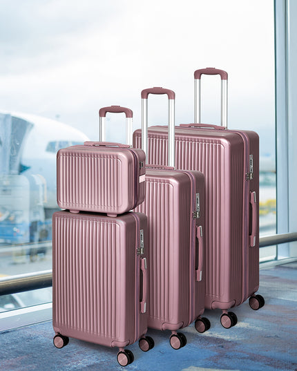 Slimbridge Luggage Suitcase Trolley Rose gold 4pc 14"+20"+24"+28"-1973193944368025607
