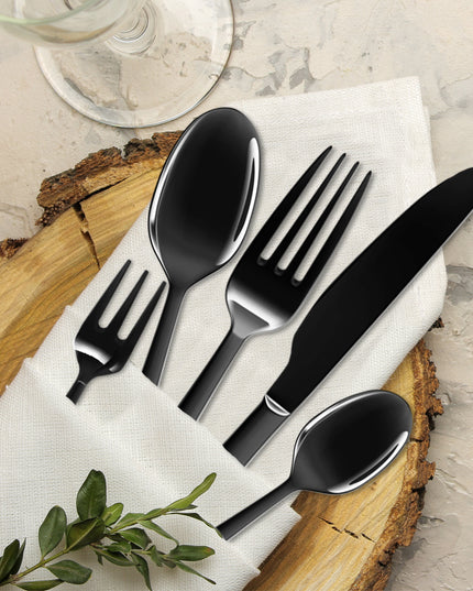 Stainless Steel Cutlery Set Travel Knife Black-1973193929255948295