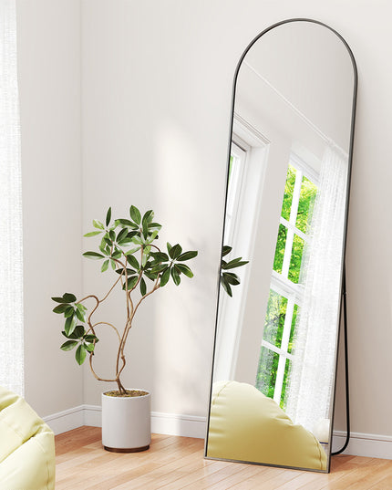 Yezi 165X60CM Full Length Mirror Wall Mounted Mirror Black-1973193573197287431