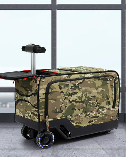 Slimbridge 20" Electric Riding Luggage Suitcase Green Colour-1975420419313897479