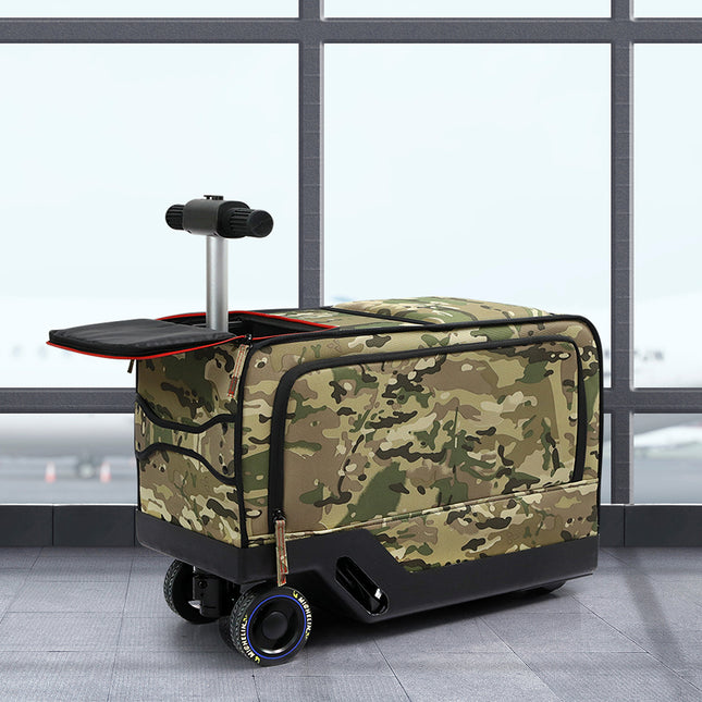 Slimbridge 20" Electric Riding Luggage Suitcase Green Colour-1975420419313897479