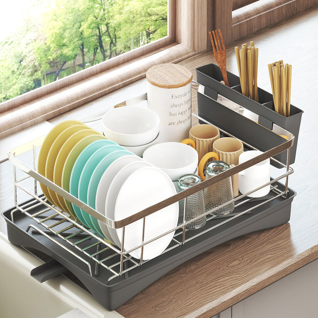Toque Dish Drying Rack Plate Drainer Cup Holder-1973193546118860807