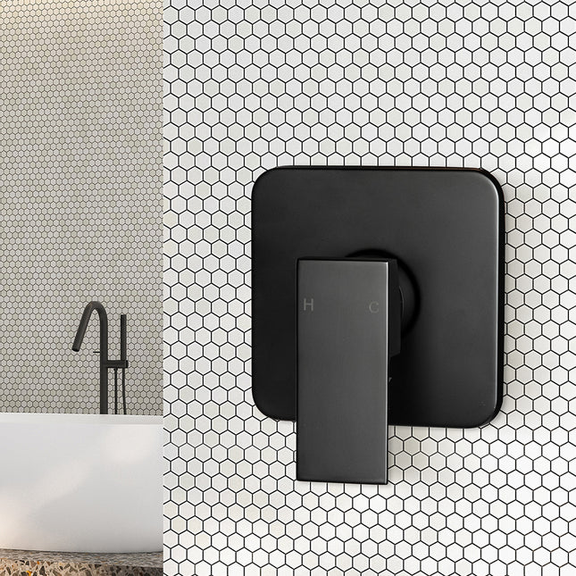 Dutxa Bathroom Shower Mixer Tap Brass Black-1973193895995117575