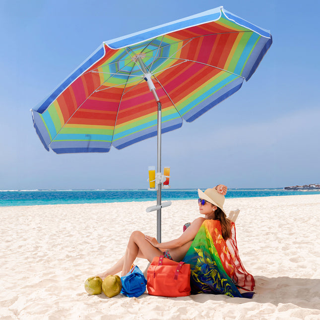 Mountview 2M Outdoor Beach Umbrellas Sand Colorful-1975420331447422983