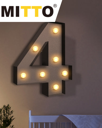 LED Metal Number Lights Free Standing-1973194150396432391