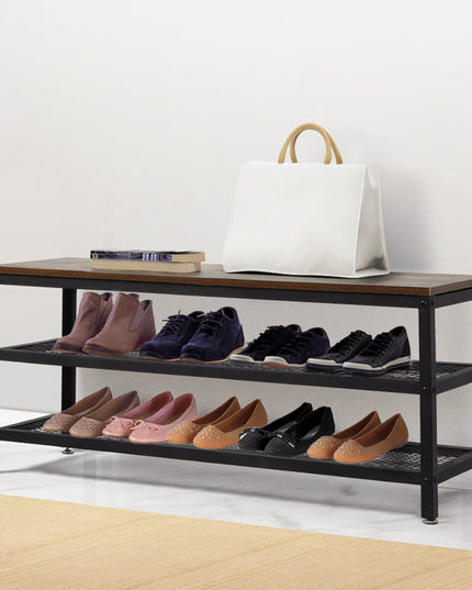 Levede 3-Tier Shoe Rack Bench 100cm-1973193843444682759