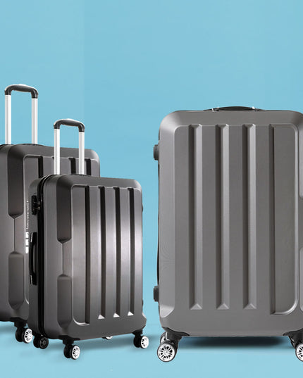 Slimbridge 20"24"28" 3PC Luggage Sets Dark Grey-1975420478650716167