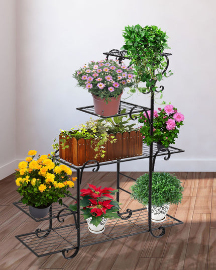 Levede Plant Stand Outdoor Indoor Metal Bronze-1973193773064261639