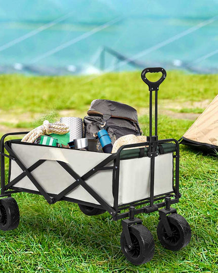 Lambu Garden Camping Trolley Outdoor Beige-1975420372018925575