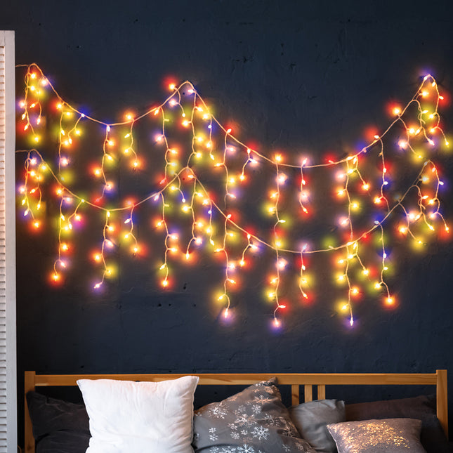 300 LED Curtain Fairy String Lights Multi Colour-1973194198739980295