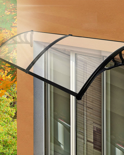 Mountview Window Door Awning Outdoor 1M X 2.4M Transparent 1x2.4M-1973193987930066951