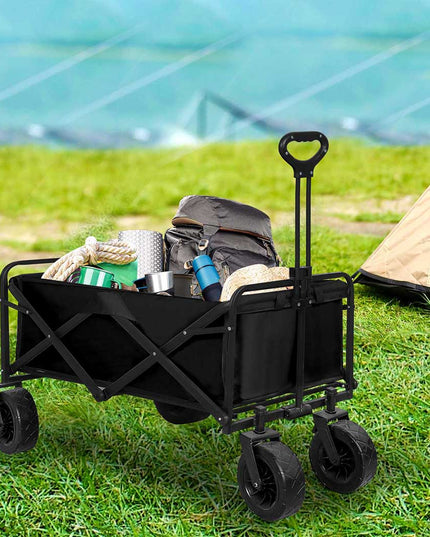 Lambu Garden Camping Trolley Outdoor Black-1975420372195086343
