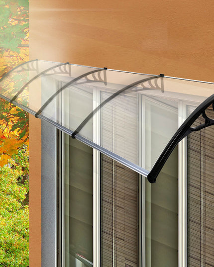 Mountview Window Door Awning Outdoor 1M X 4M Transparent 1x4M-1973193988395634695