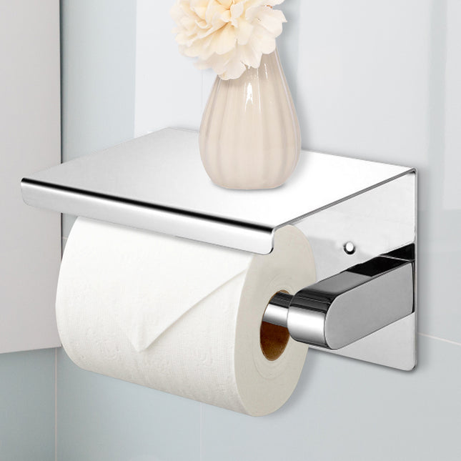 Toilet Paper Holder Roll Bath Tissue Silver-1973193872502820870