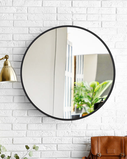 Wall Mirror Round Shaped Bathroom Makeup Medium-1975420485298688007