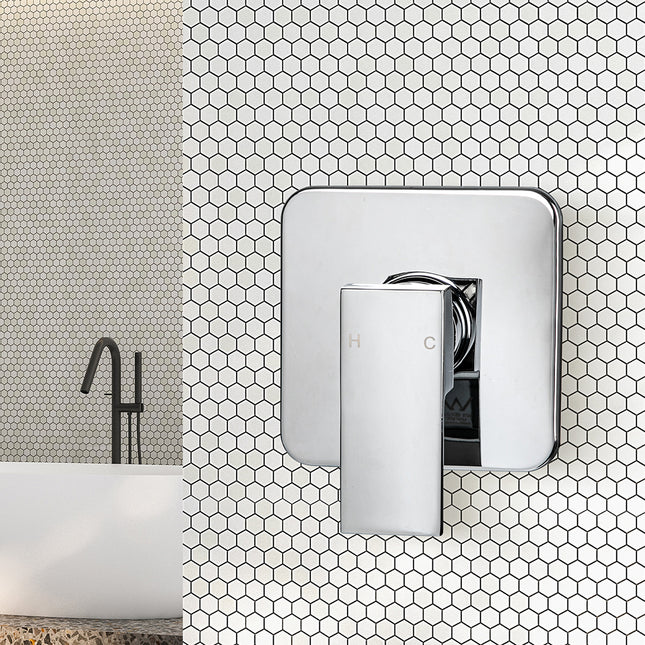 Dutxa Brass Shower Mixer Tap Cold Hot Charcoal-1975420468664078343