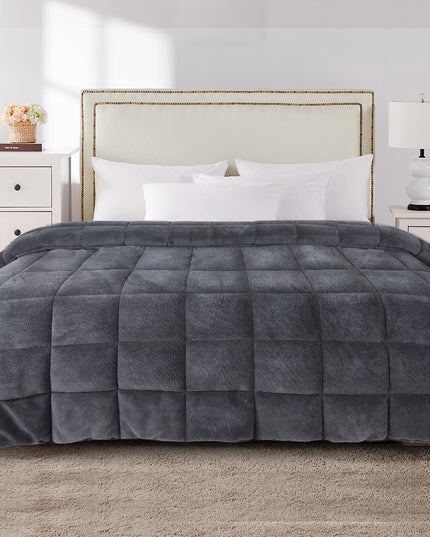 DreamZ Quilt Doona Comforter Blanket Grey Queen-1973193699919794183