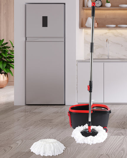 Cleanflo Spin Mop Bucket Set 360? Degree Black-1973193868618895367