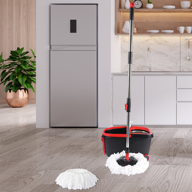 Cleanflo Spin Mop Bucket Set 360? Degree Black-1973193868618895367
