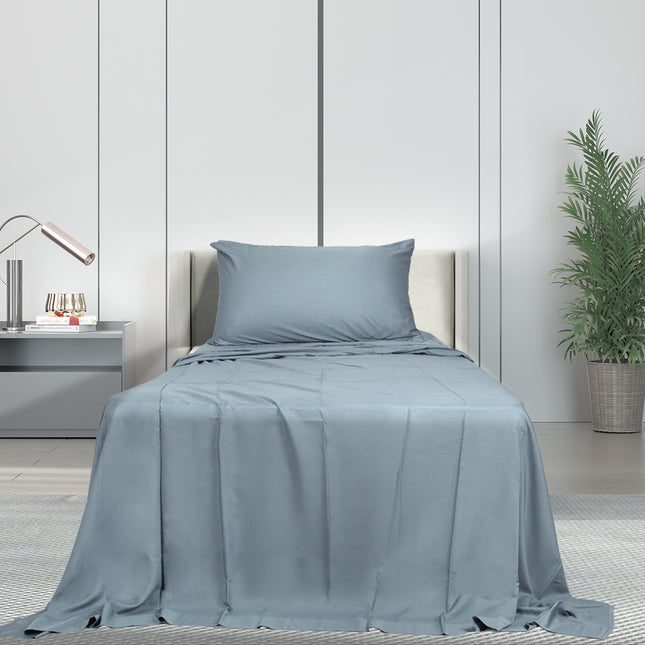 Dreamz 3pcs Sinigle Size 100% Bamboo Bed Sheet Set in Grey Colour Single-1973194027796926471