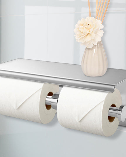 Toilet Paper Holder Double Roll Stainless-1975420465677733894