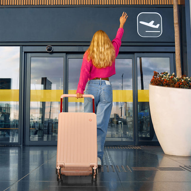 Slimbridge 26" Luggage Wide Handle Hard Case Pink-1975420323562131463