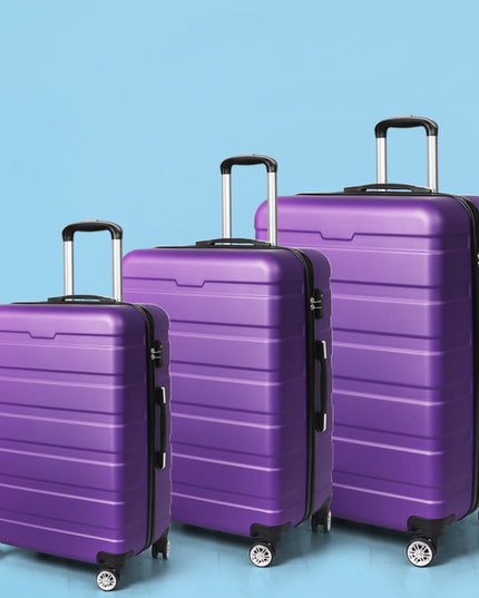 Slimbridge 3PC Luggage sets Suitcase Purple-1973193942879047687